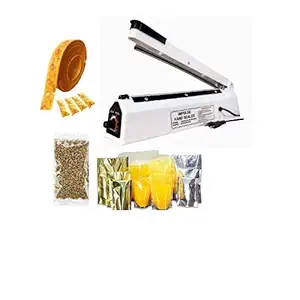 PREFERENCE 12 inches Packing Sealing Machine Plastic Hand Table Top Pouch Heat Sealer, Copper transformer, for commercial use, quick sealing, 3 mm width element, Multicolor, SK-VC01