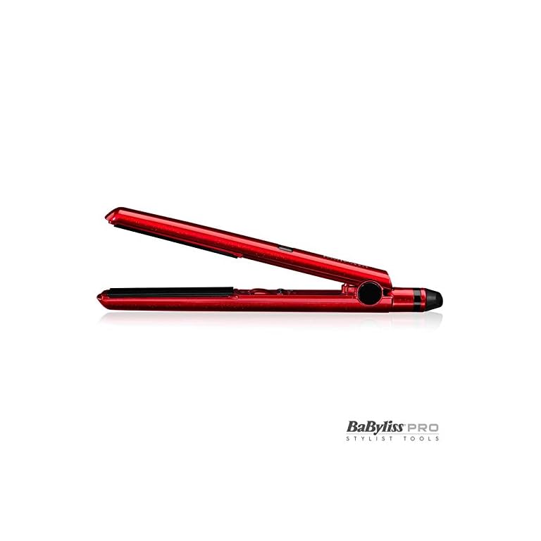 BaByliss Pro Special Edition Tourmaline Ceramic Ionic Hair Straightener Iron BAB2197RU - Red