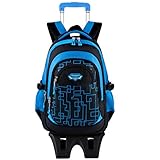 Große Kapazität: L * B * H: 30 * 17,6 * 47 cm (11,81 * 6,88 * 18,5 Zoll), Zughülsenlänge 62 cm (24,41 Zoll). Dieser Rucksack mit Rollen ist geräumig, um Ihren Laptop, Kleidung, A4 Magazine, iPad, Handy, Bücher, Regenschirm, Flasche, Brieftasche, Papierwaren und vieles mehr unterzubringen