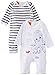 Pumpkin Patch Baby Boys 0-24M 2Pk All In Ones Romper, White (Milk), Newborn