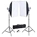 Produktbild vidaXL Studioset 2 Blitzkopf 120 Ws Softbox 50 x 70 Stative