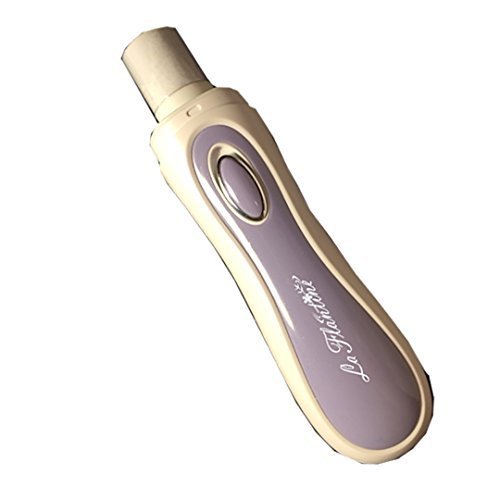 LaFlantine Nail Care System - Electric Manicure/Pedicure Tool. Effortlessly File, Buff and Shine Fingernails, Toenails. Naturally Beautiful Looking Nails. Includes Batteries. Free Pouch (Languid Lavender)