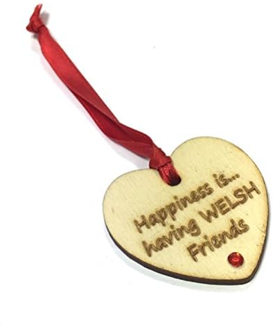 Happiness Laser Etched Heart Bottle Tag Hanger