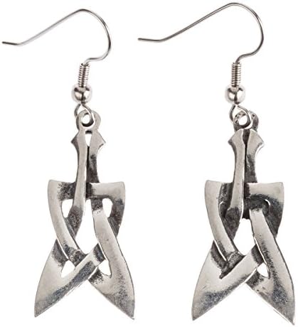Celtic Earrings cast in Tin Pewter; Ideal 10th Wedding Anniversary Gift. CC2E