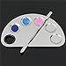Hrph Stainless Steel Cosmetic Semicircle Five-hole Makeup Palette Nail Art Palette Mixing Spatula Cosmetic Makeup Tool Kits