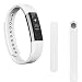Produktbild Sansee Ersatz-Armband Silikon-Gürtelschnalle + Schutzfolie für Fitbit Alta HR (Silikonband + Folie) (Weiß)