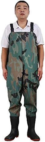 TT&amp;FUSHI Waterproof pants / fishing lotus root under water pants / waterproof bib pants / camouflage raincoat / thickened water underwear / Siamese wetsuit , 40