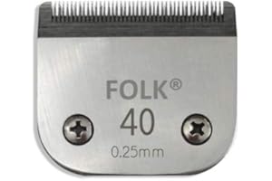 Folk Cabezal Cuchillas Intercambiable Serie A5 de 0.25 mm 43 Puntas Numero #40, Size 40 Corte quirurgico cirugia, Wahl, Andis, Aesculap, Moser, Oster, Liveryman, GTS, Heiniger