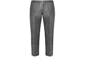 L S U Boys/Kids Adjustable Sturdy FIT/Generous FIT/Plus Size School Trousers with Belt Loop and Adjustable Button School Uniform