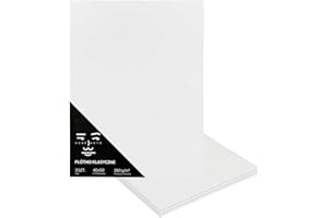 Artnapi Lot de 3 toiles à peindre 40 x 50 cm | Toile blanche vierge en 100 % coton | Apprêté, grammage 280 g/m² | Ensemble de toiles parfait pour les adultes, les artistes et les enfants