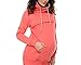 Produktbild Swallowuk Mutterschafts Langarm Kapuzenpullover T-Shirt Umstandsmode Bluse Stillen Baby Tuniken Herbst Umstandshirt Pullover Tops Schwangerschaft Stillzeit Bauchfrei Oberteile (XL, Rot)