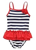 CharmLeaks Kids Swimwear Girls Cute Swimsuit Striped Ruffle Swimming Costume