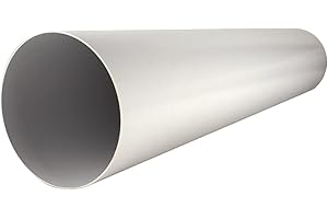 MKK Tuyau de ventilation Ø 150 mm Longueur 1 m en plastique Tube rond Tuyau d'évacuation d'air Ø 15 cm et 100 cm