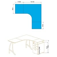 HJH Office Eckschreibtisch Castor mit St...