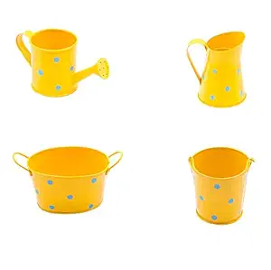 Nuha Kids Gardening Set ? Polka Designed, Rust Free, Planters, Watering Can for Kids, Gift, Gifting, Garden, Gardening, Tools
