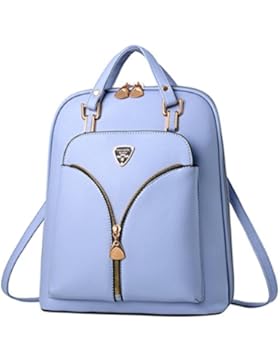 YAANCUN Damen Wasserdichte PU-Leder Rucksack Lässig Daypack