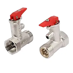 NEW WARE Metal Electric Water Heater Pressure Relief Check Safety Valve 0.75Mpa Geyser Valve (Pack of 2)