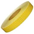 AutoVision High Intensity Water Proof Conspicuity Warning Reflective Radium Conspicuity Tape Sticker, 1 inch Width (3 Meter, Yellow)