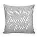 Produktbild Cusion covers Per7gper7g Tessa Mae Designs Cute Farmhouse Style Kissenbezug – Always Stay Humble Kind – Grau – 40,6 x 40,6 cm
