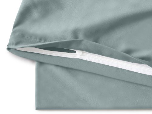 Doppelpack zum Sparpreis – Microfaser-Kissenhüllen – Wohndekoration in schlichtem Design – 8 modernen Uni-Farben und 3 Größen, 40 x 80 cm, grau - 4