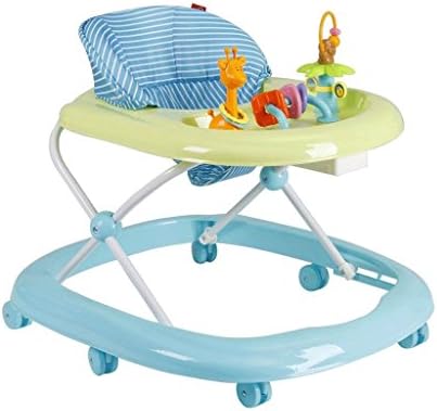 ZHAOJING Baby Toddler Baby Multi-function Anti-rollover Folding Baby Walker XB109E (Color : Blue)