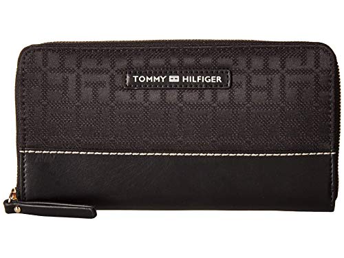 Preisvergleich Produktbild Tommy Hilfiger Geldbörse Wallet Damen SCHWARZ 20x10x3cm Reißverschluss Kreditkartenfächer 2394