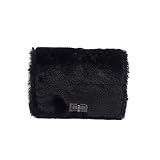 Bfmyxgs Fashion Kleine quadratische Tasche für Frauen Mädchen quadratische Wollabdeckung Verschluss mit Kette Schnalle Verschluss Einfache Schulter Diagonal Paket Messenger Bags Feste Tasche Rucksack