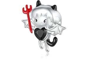 BEEUVIP Charmes Animaux personnages vie pour Bracelets - Charms de Perles ajourées en Argent Sterling 925, charmes de Coeur d'amour pour Bracelets et Colliers pour Femmes Filles