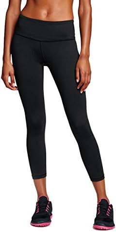 dh Garment Women Capri Pants 3/4 Leggings Tights for Yoga Running Training Gym with Pocket-Tummy Control (X-Large (Waist 74 cm - 77 cm))