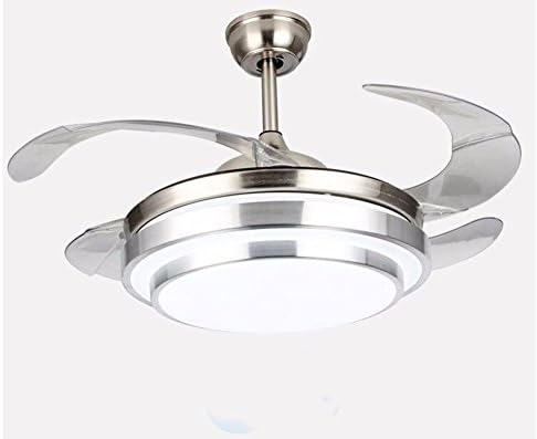 LighSCH The Restaurant Stealth Ceiling Fans with Lamp Square the Bird'S Nest Chandeliers with Fan the Living Room Decor Single Disc Remote Control Diameter108Cm