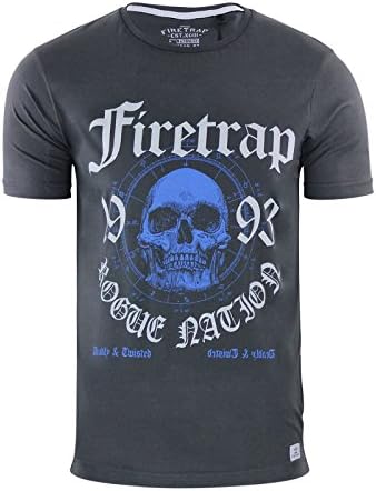 Firetrap Men's Tee Keyser T-Shirt, Black (Raven), X-Large