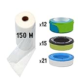 150 m Nachfüllfolie für Sangenic Windeltwister Tommee Tippee, Angelcare und Litter Locker