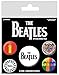 Produktbild The Beatles - Black, Abzeichen, 10 x 12.5 cm
