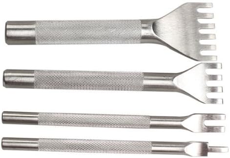 ColorMax Stainless Steel Flat Chisel Leather Craft Tools Hole Punch Tool Kit DIY