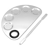 Tamaño de mano: Paleta: 15.5 × 9.8cm / 6.1x4inch, espátula: 15cm / 6inch. El beneficio adicional del orificio para el pulgar hace que sea mucho más fácil de recoger, especialmente si tienes uñas largas.