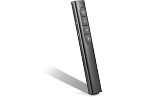 VOVIGGOL Wireless Presenter Powerpoint Fernbedienung Laptop mit Hyperlink Lautstärkeregler, 2.4Ghz PPT Präsentation Fernbedienung Klicker Präsentator Pointer für Präsentationen Windows Mac Linux
