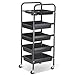 Popamazing Salon 5 Drawer Storage Trolley Hairdresser Shelf Trolley Cart with Castors