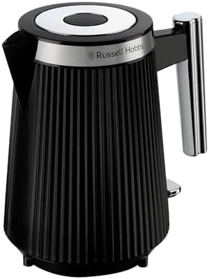 Russell Hobbs Bollitore Elettrico [1,7L, 2400W] Brontë Black (Design opaco, Beccuccio Perfect Pour, Indicatore acqua, Base 360°, Avvolgicavo, Illuminazione, Coperchio pressione) 26750-70