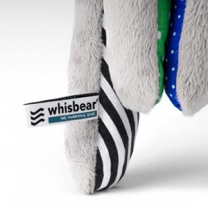 Whisbear – Der summende Bär (zitron) – Stofftier zur Beruhigung Einschlafhilfe für Ihr Baby – ideales Geschenk zur Geburt - 5