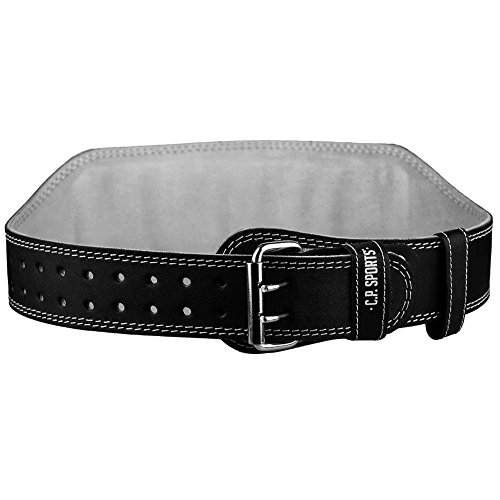 Gewichthebergürtel Leder extra breit T4-1 – C.P.Sports – Ideal für Bodybuilding, Fitness u. Krafttraining- Power-Belt - 4