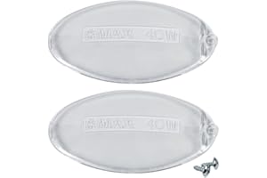 Europart 10029518 - 2 copri-lampade per cappa aspirante compatibili con Electrolux AEG Juno Progress Rex Zanussi 50248796000 Franke 1330058595 Ariston C00058249 SMEG 692831966 Whirlpool 482000027038