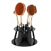 Tonsee 6 Hole Oval Makeup Brush Holder Drying Rack Organizer Cosmetic Shelf Tool