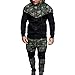 Produktbild BA Zha Hei Männer Herbst Winter Camouflage Sweatshirt Top Hosen Sets Sport Anzug Gefüttert Outdoorhose, Verdickte Warm Softshellhose, Wasserdicht Skihose, Atmungsaktiv Trainingsanzug (Tarnung, L)
