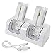 Produktbild XCSOURCE® Dual Lade Dock mit 2 Packs 2800mAh Wiederaufladbar Batterien & LED Licht für Nintendo Wii Fernbedienung weiß AC638