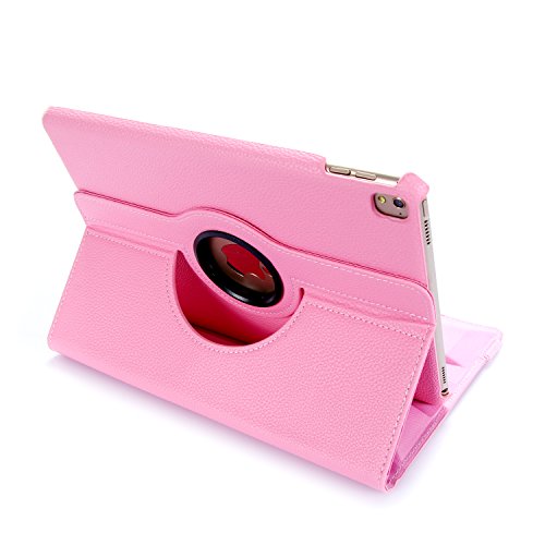 iPad Air 2 Hülle, RC iPad Air 2 / iPad 6 360 drehende Smart Hülle PU Leder Abdeckung Gehäusedeckel für Apple iPad Air 2 Sleep / Wake (Baby Rosa) - 7