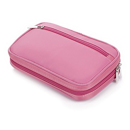 Hotrose Multifunktionale Kosmetiktäschche Reise Kosmetiktasche Make-up Tasche für Pinsel Aufbewahrung(Rosa, Small) - 4