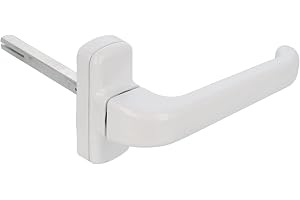 Amig - Dörrhandtag i aluminiumrosett - Vitt - Epsilon-modell - Hållbar aluminium - Snabb installation - 132 x 70 mm - 8 mm fyrkantig spindel - Modern och elegant design - Styck