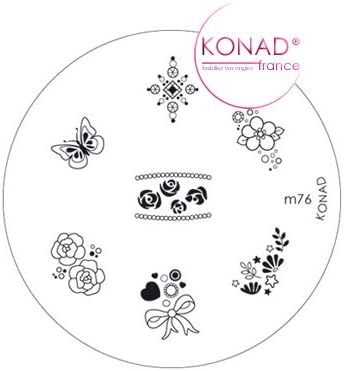 Konad M76 Stamping Nail Art Plate Disk Motifs