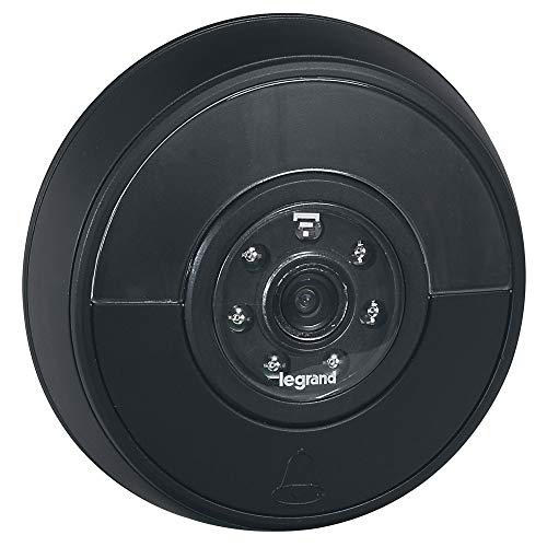 Legrand – Sonnette Connectée sans Fil - Objectif Grand Angle – Noir - 094231