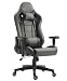 Produktbild Tiigo Schreibtischstuhl Gaming Stuhl Kunstleder Chefsessel Computer Spiel Stuhl Bürostuhl (Grau/Schwarz)